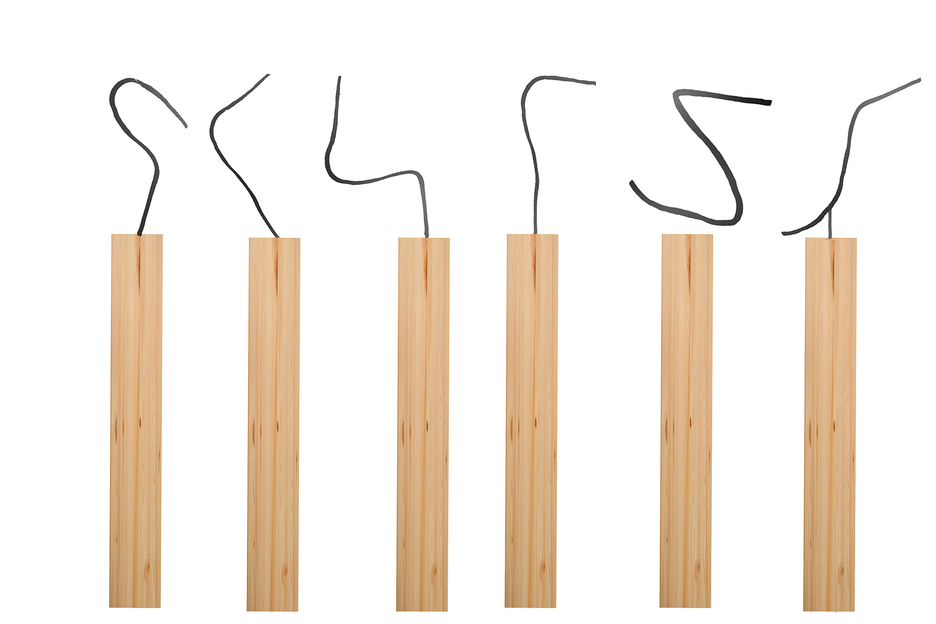 esculturas de lineas de hierro que representan el alma