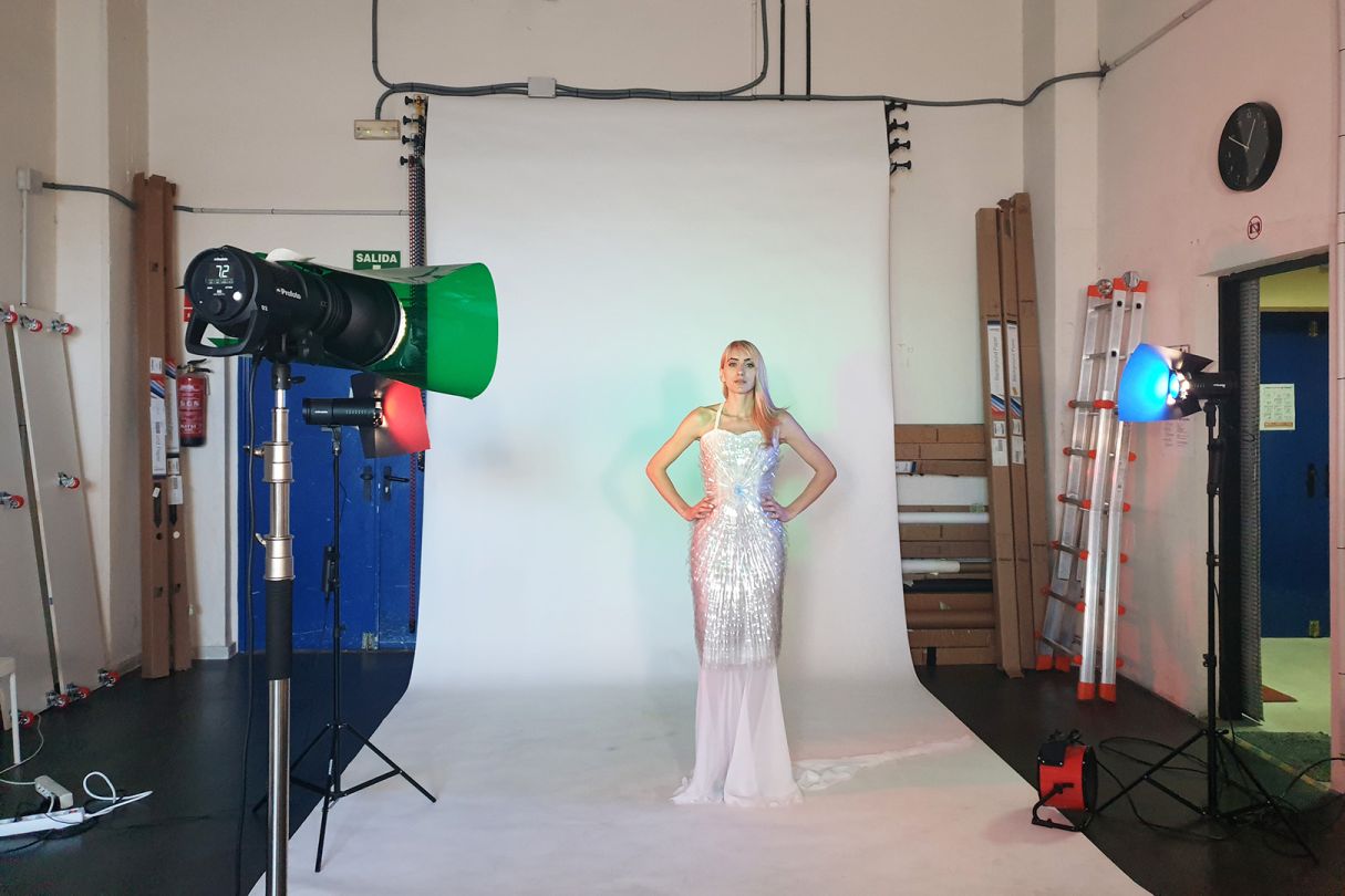 sesión fotográfica de estudio con alba mozas